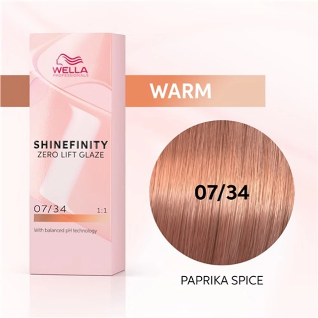 Wella Professional Shinefinity Zero Lift Glaze - 07/34 60ml - Medium Blonde Gold Red főképe